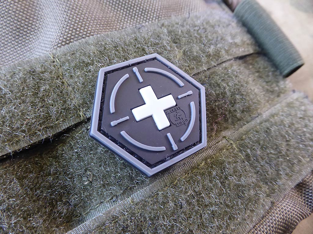 Tactical Medic Red Cross, Hexagon Patch, swat / 3D Rubber Patch, HexPatch - Patch Snatched