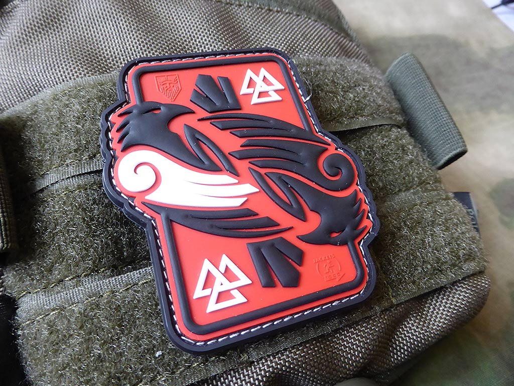 Odins RAVEN Patch, redsky / 3D Rubber Patch - Patch Snatched