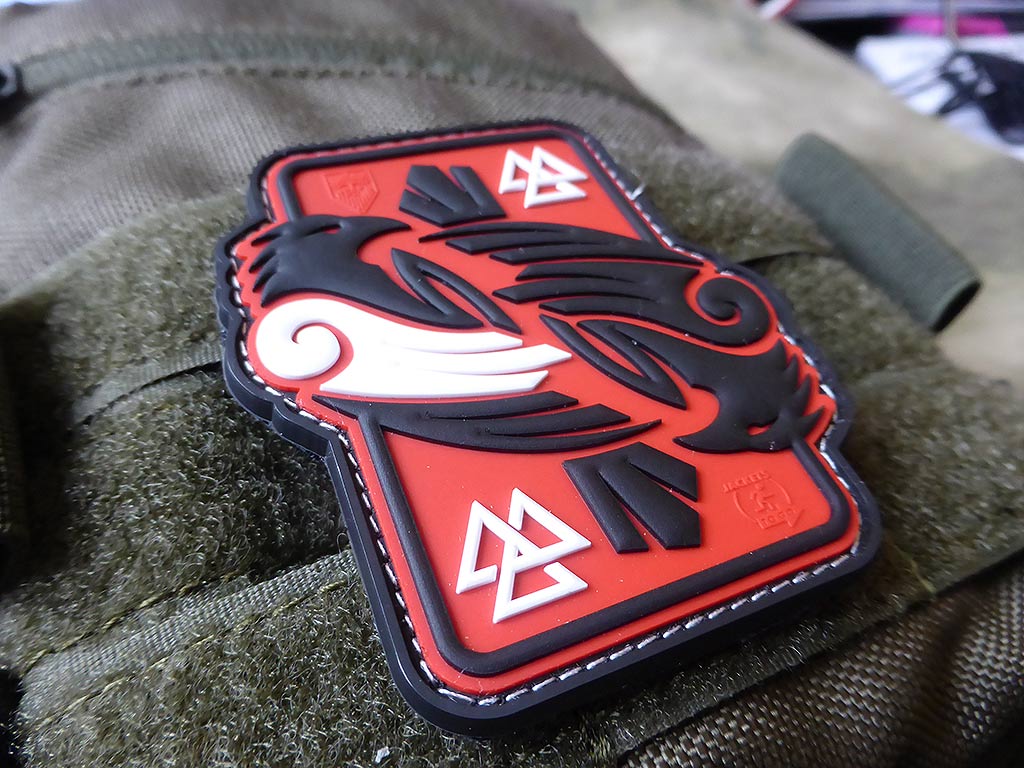 Odins RAVEN Patch, redsky / 3D Rubber Patch - Patch Snatched