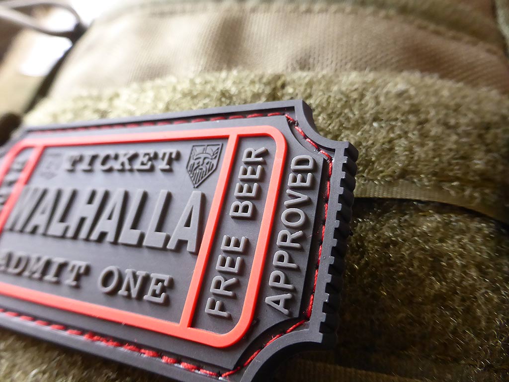 WALHALLA TICKET - Odin approved Patch, blackops / 3D Rubber Patch - Patch Snatched
