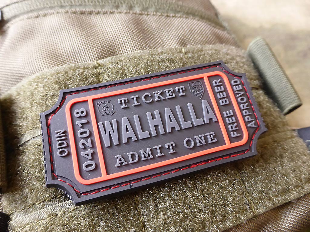 WALHALLA TICKET - Odin approved Patch, blackops / 3D Rubber Patch - Patch Snatched