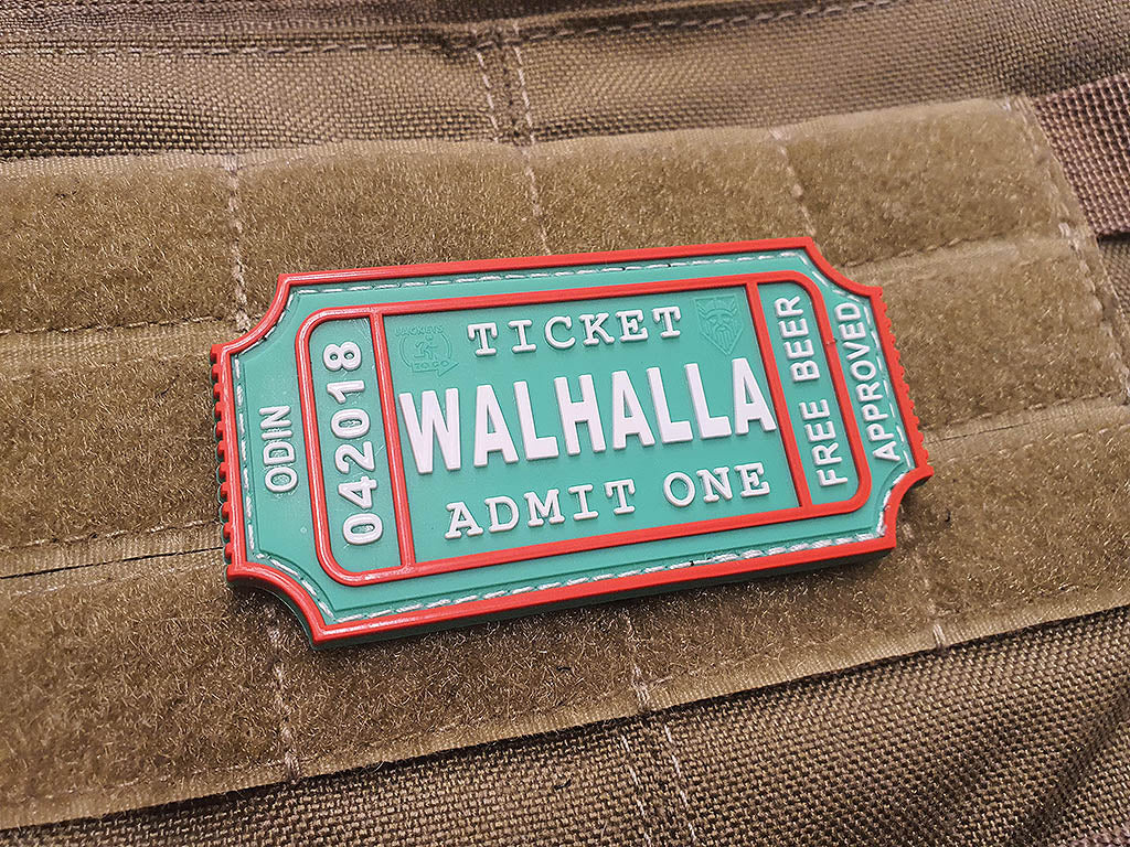 WALHALLA TICKET - Odin approved Patch, christmas edition / 3D Rubber Patch - Patch Snatched