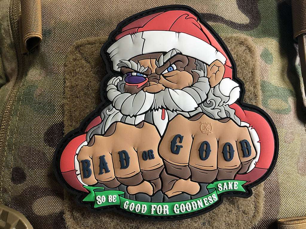 BAD SANTA CHRISTMAS Patch, 3D Rubber Sammler Patch