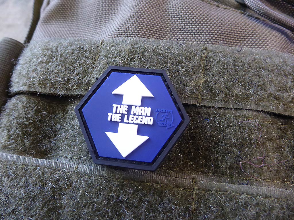 THE MAN / THE LEGEND Hexagon Patch, fullcolor / 3D Rubber Patch, HexPatch - Patch Snatched