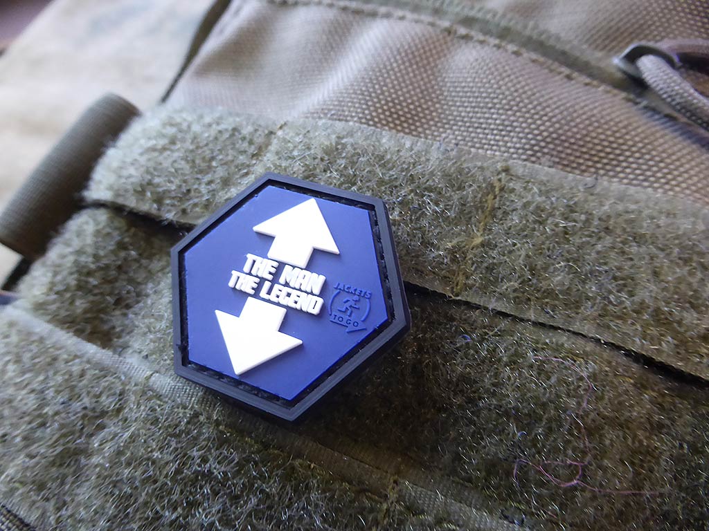 THE MAN / THE LEGEND Hexagon Patch, fullcolor / 3D Rubber Patch, HexPatch - Patch Snatched