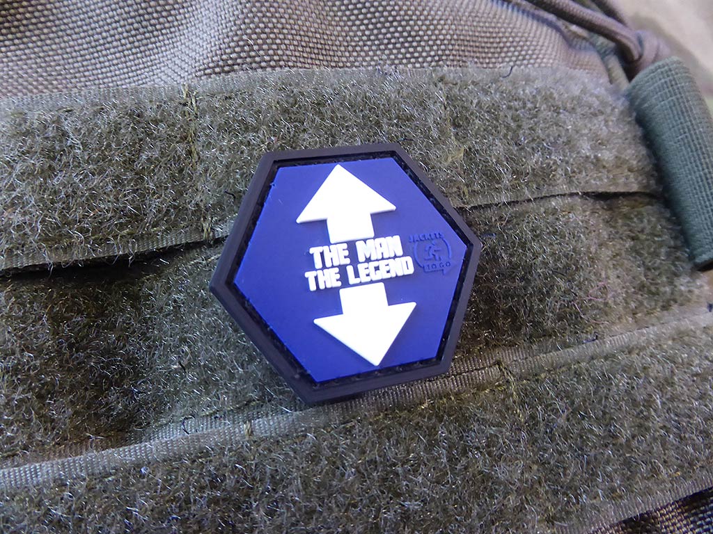 THE MAN / THE LEGEND Hexagon Patch, fullcolor / 3D Rubber Patch, HexPatch - Patch Snatched