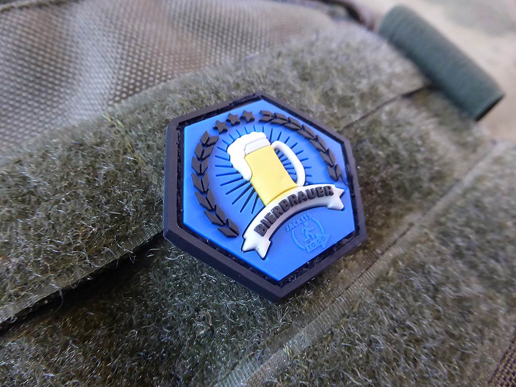 BIERBRAUER, Hexagon Patch, Bierbrauerblau / 3D Rubber Patch, HexPatch - Patch Snatched