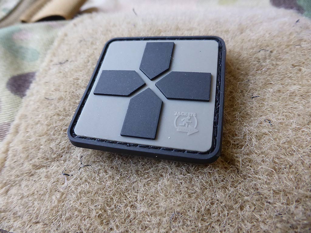 RedCross Medic Patch, 40mm, steingrau oliv / 3D Rubber Patch - Patch Snatched