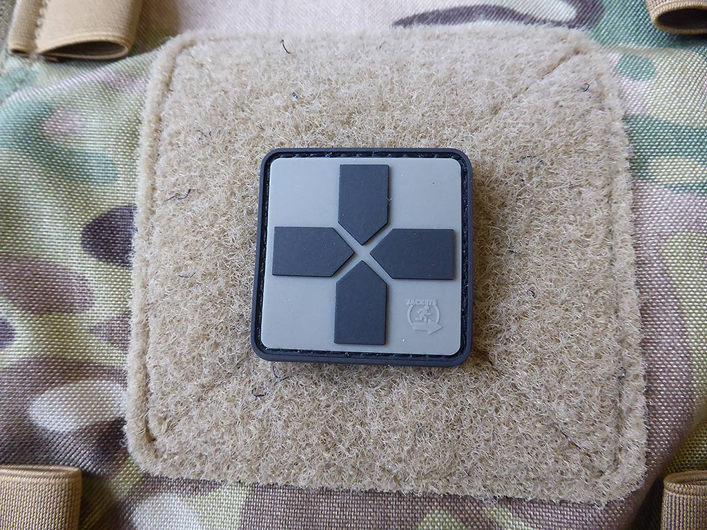 RedCross Medic Patch, 40mm, steingrau oliv / 3D Rubber Patch - Patch Snatched