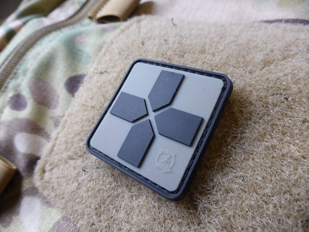 RedCross Medic Patch, 40mm, steingrau oliv / 3D Rubber Patch - Patch Snatched
