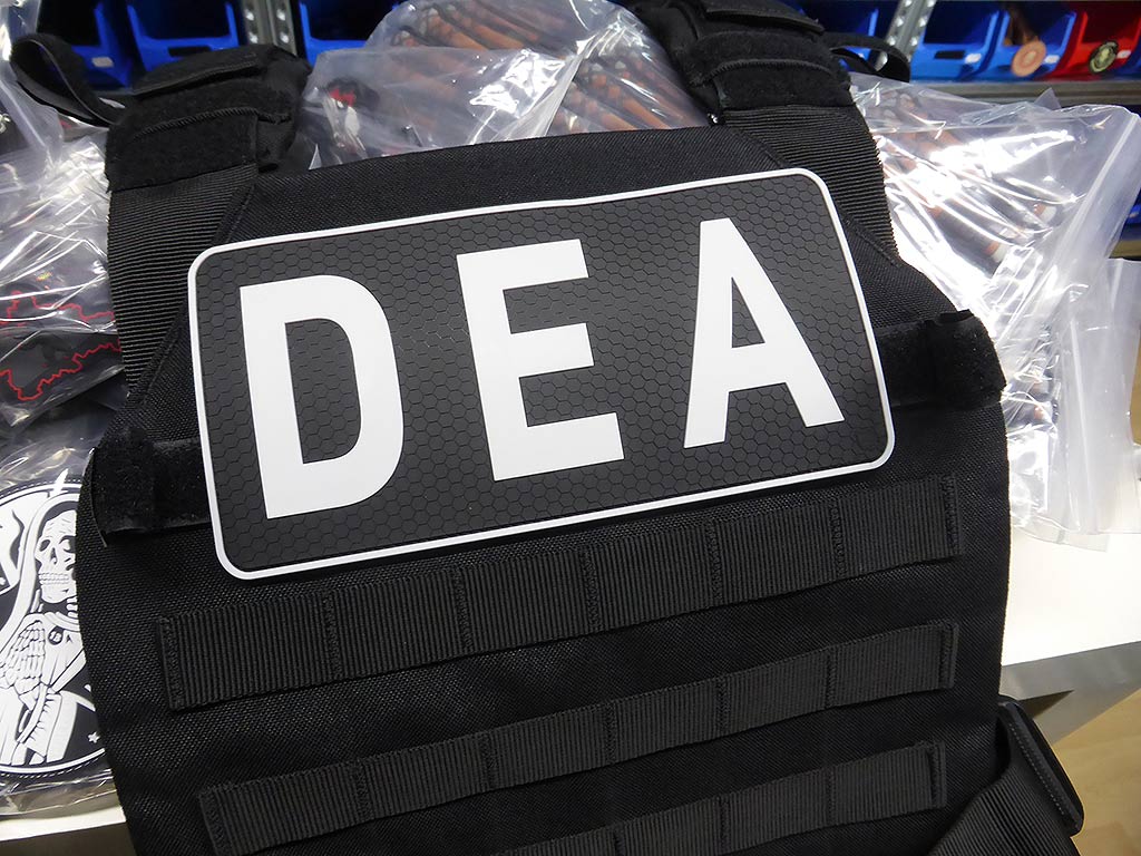 Backplate DEA / Drug Enforcement Agency Patch, swat / 3D Rubber Patch - Patch Snatched