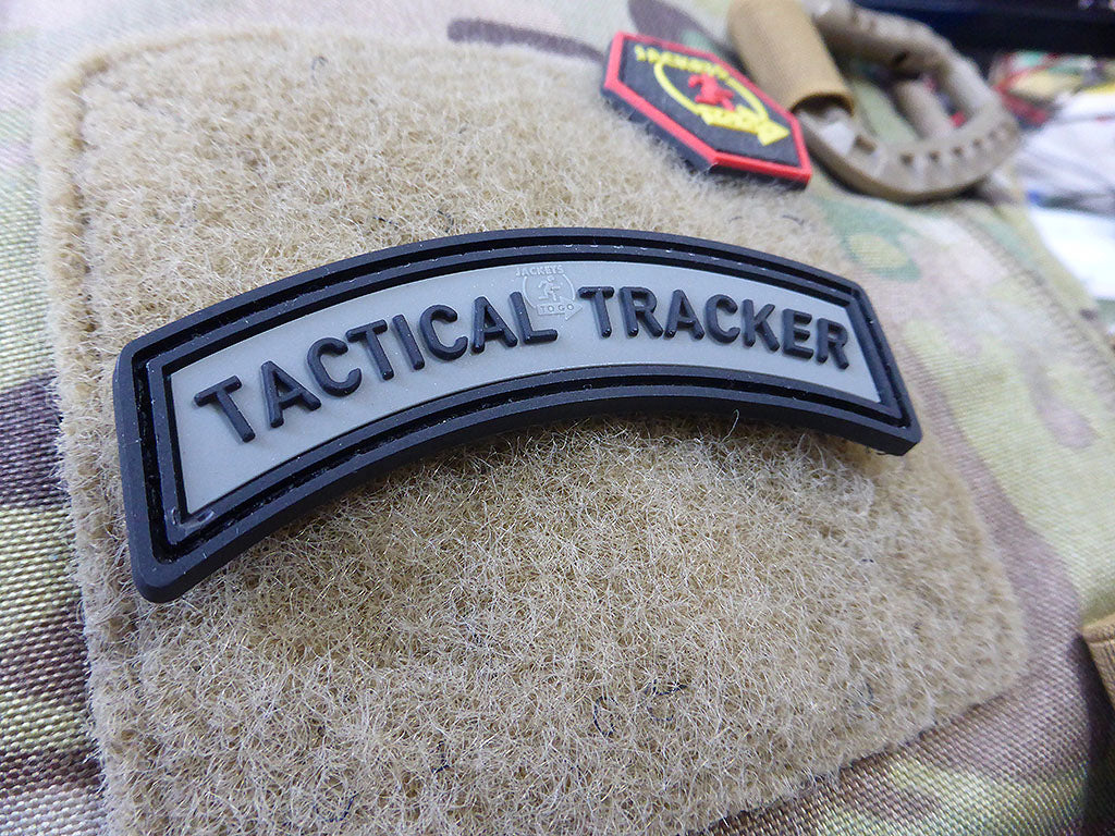 TACTICAL TRACKER Tab Patch, steingrau oliv schwarz / 3D Rubber Patch - Patch Snatched