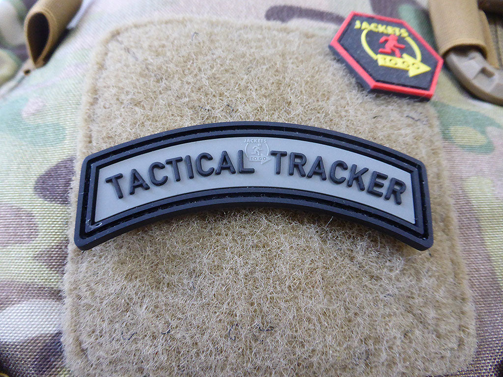 TACTICAL TRACKER Tab Patch, steingrau oliv schwarz / 3D Rubber Patch - Patch Snatched