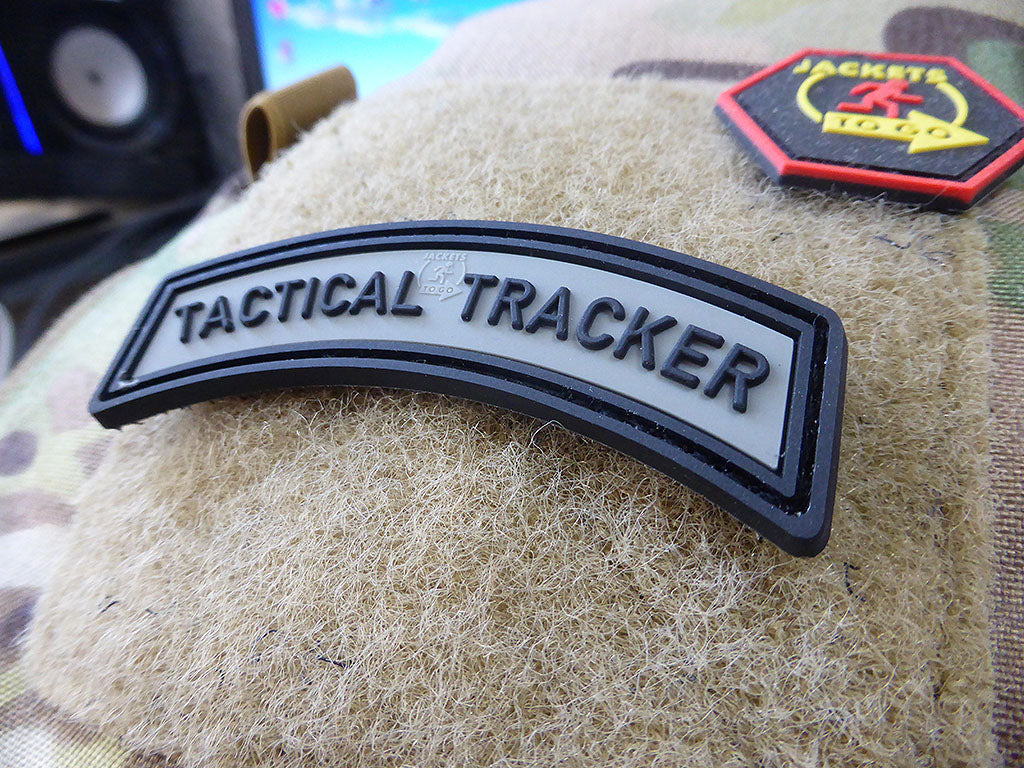 TACTICAL TRACKER Tab Patch, steingrau oliv schwarz / 3D Rubber Patch - Patch Snatched