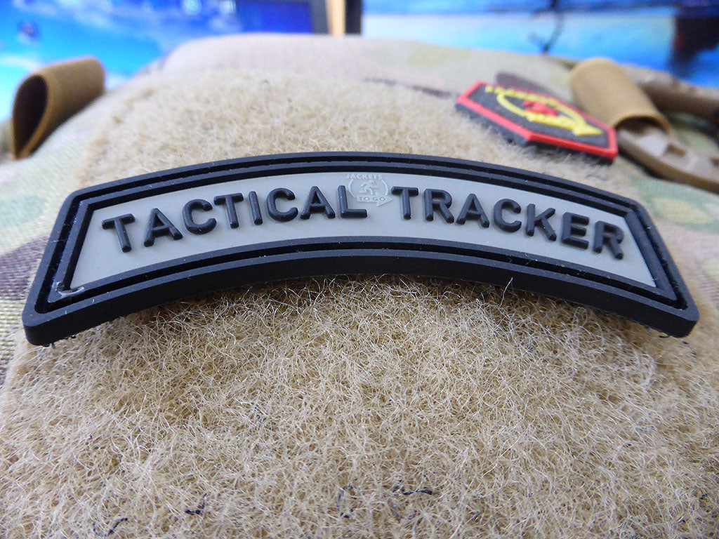 TACTICAL TRACKER Tab Patch, steingrau oliv schwarz / 3D Rubber Patch - Patch Snatched