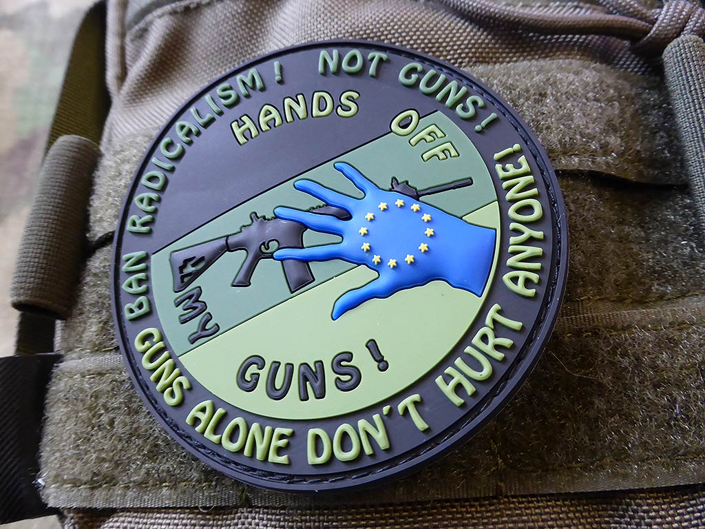 HANDS OFF MY GUN Deutschland Patch, forest / 3D Rubber Patch - Patch Snatched