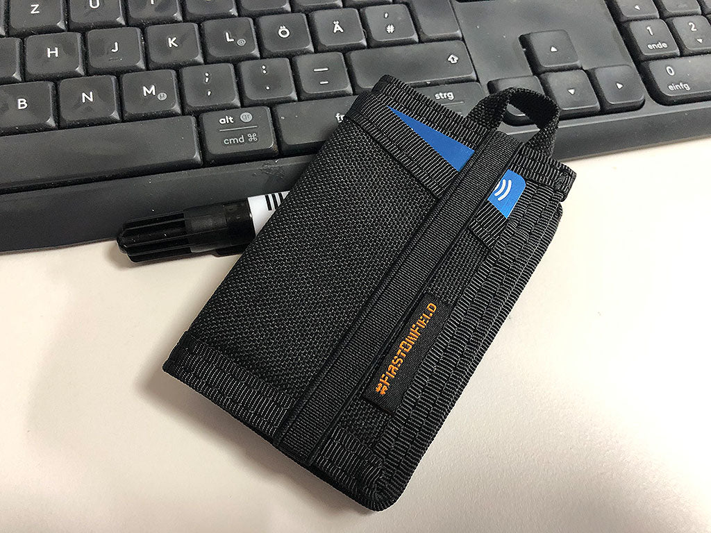 CC Patch Wallet, Black, SPAEHER First on Field. - Patch Snatched