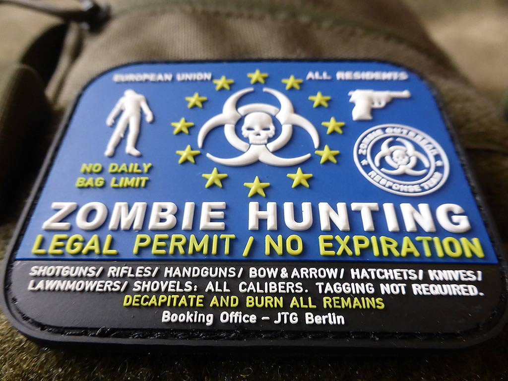 Zombie Hunting Patch / 3D Rubber Patch - Patch Snatched