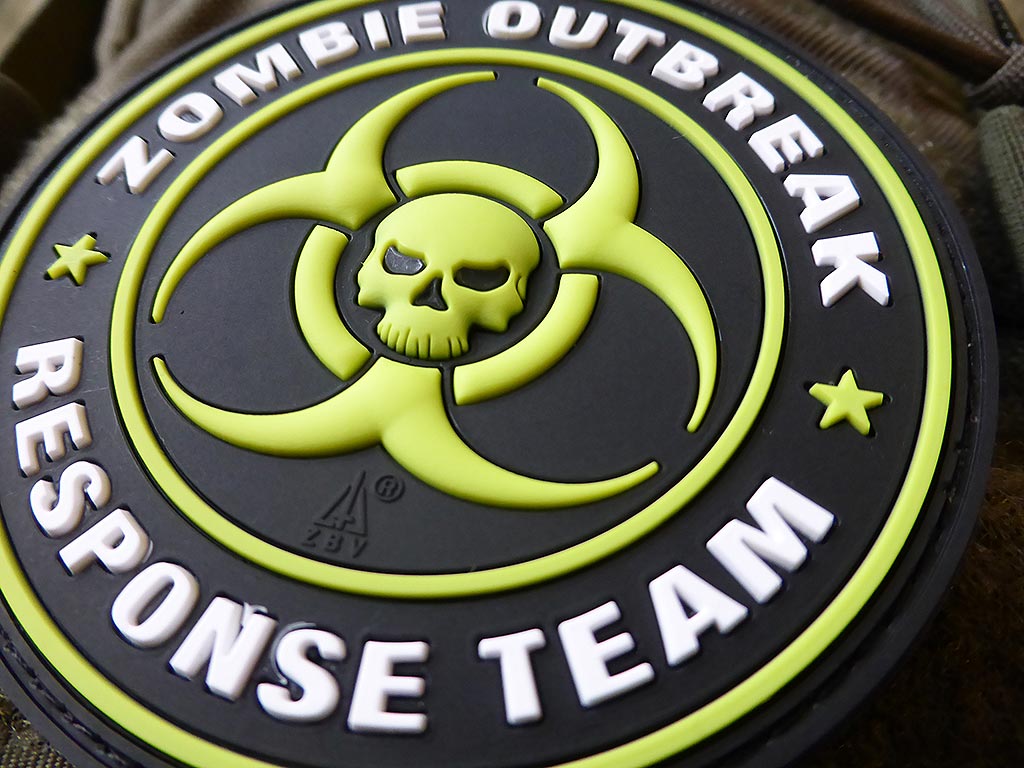 Zombie Outbreak Response Team Patch, hi-viz / 3D Rubber patch - Patch Snatched