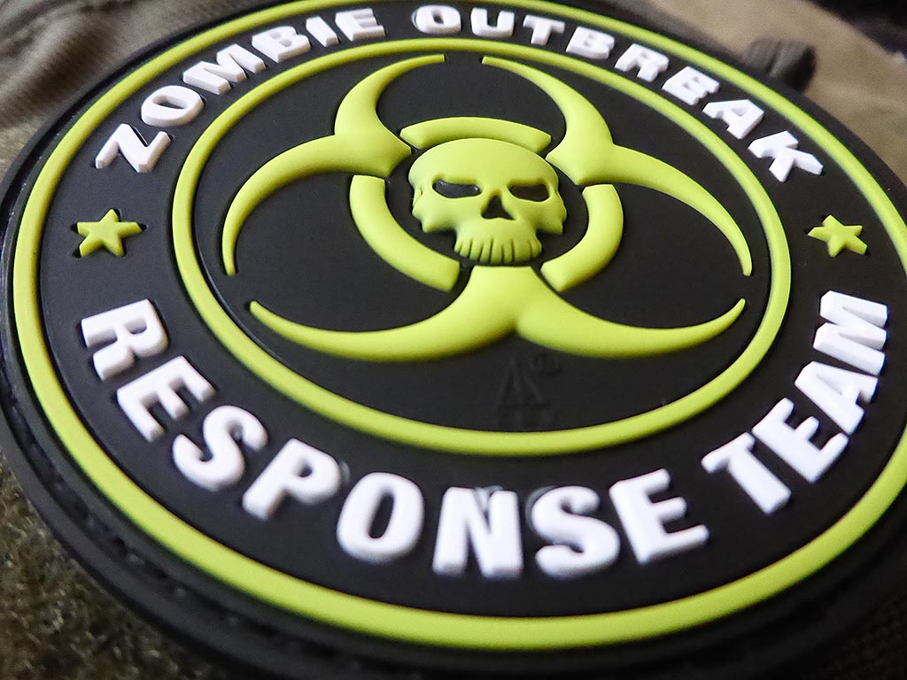 Zombie Outbreak Response Team Patch, hi-viz / 3D Rubber patch - Patch Snatched
