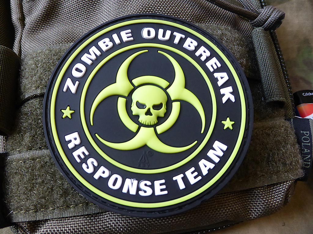 Zombie Outbreak Response Team Patch, hi-viz / 3D Rubber patch - Patch Snatched