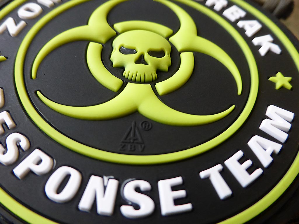 Zombie Outbreak Response Team Patch, hi-viz / 3D Rubber patch - Patch Snatched