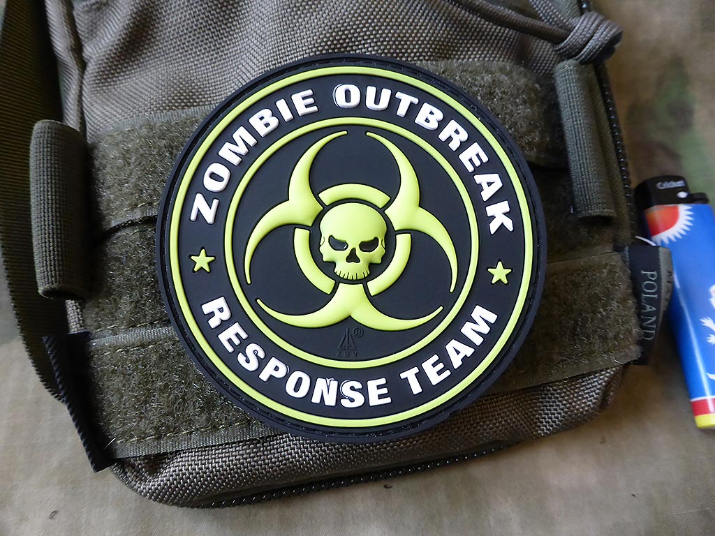 Zombie Outbreak Response Team Patch, hi-viz / 3D Rubber patch - Patch Snatched
