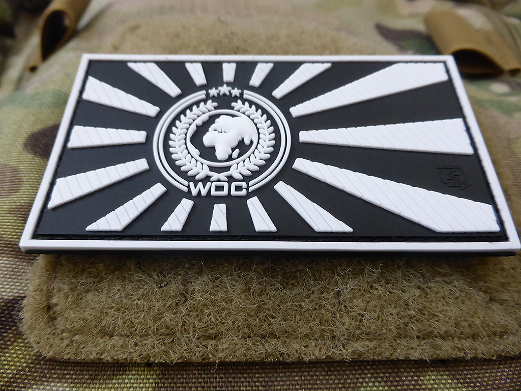 World Of Conflict Rising Sun Patch, blackwhite / 3D Rubber Patch - Patch Snatched