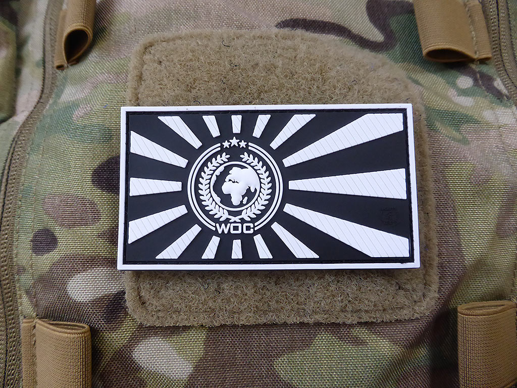 World Of Conflict Rising Sun Patch, blackwhite / 3D Rubber Patch - Patch Snatched