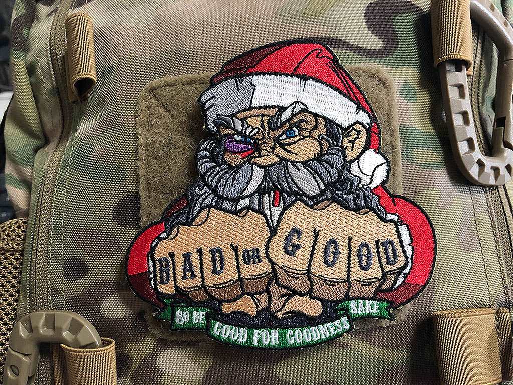 BAD SANTA CHRISTMAS Patch, gestickt, gestickter 3D Patch