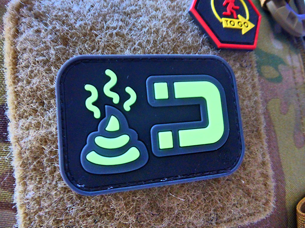 ShitMagnet Patch, glow in the dark / 3D Rubber patch - Patch Snatched