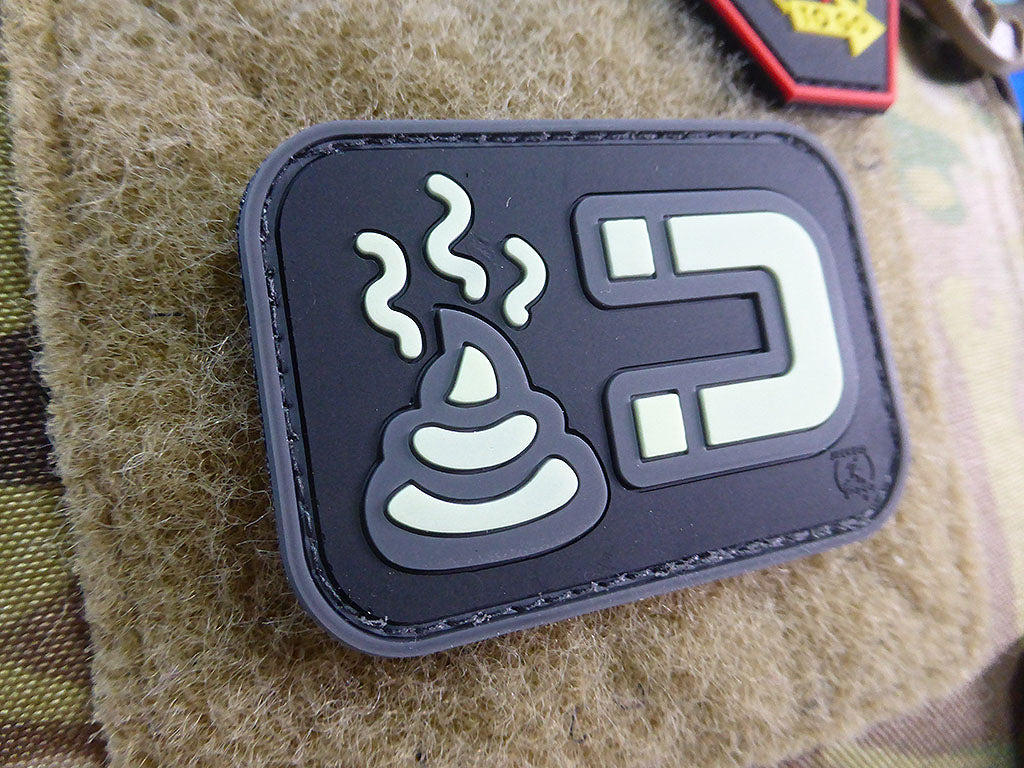 ShitMagnet Patch, glow in the dark / 3D Rubber patch - Patch Snatched