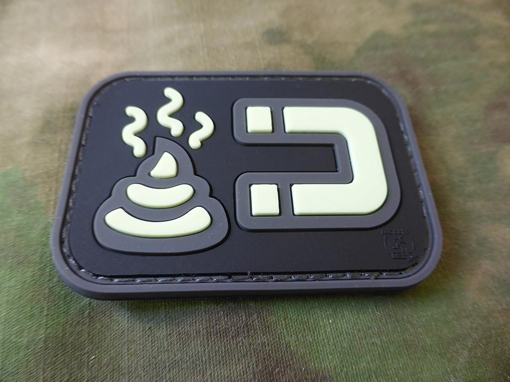 ShitMagnet Patch, glow in the dark / 3D Rubber patch - Patch Snatched