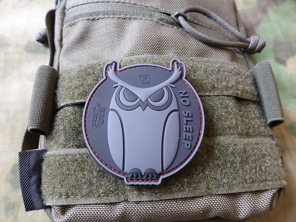 No Sleep - SpecialOps Eulen Patch, / 3D Rubber Patch - Patch Snatched