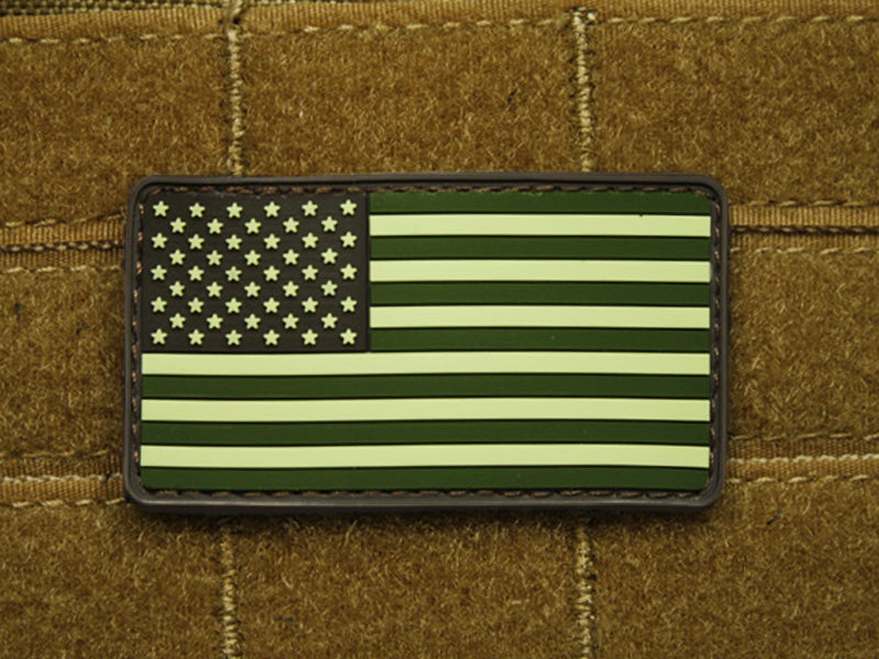 USA Flag Patch, Forest / 3D Rubber patch - Patch Snatched