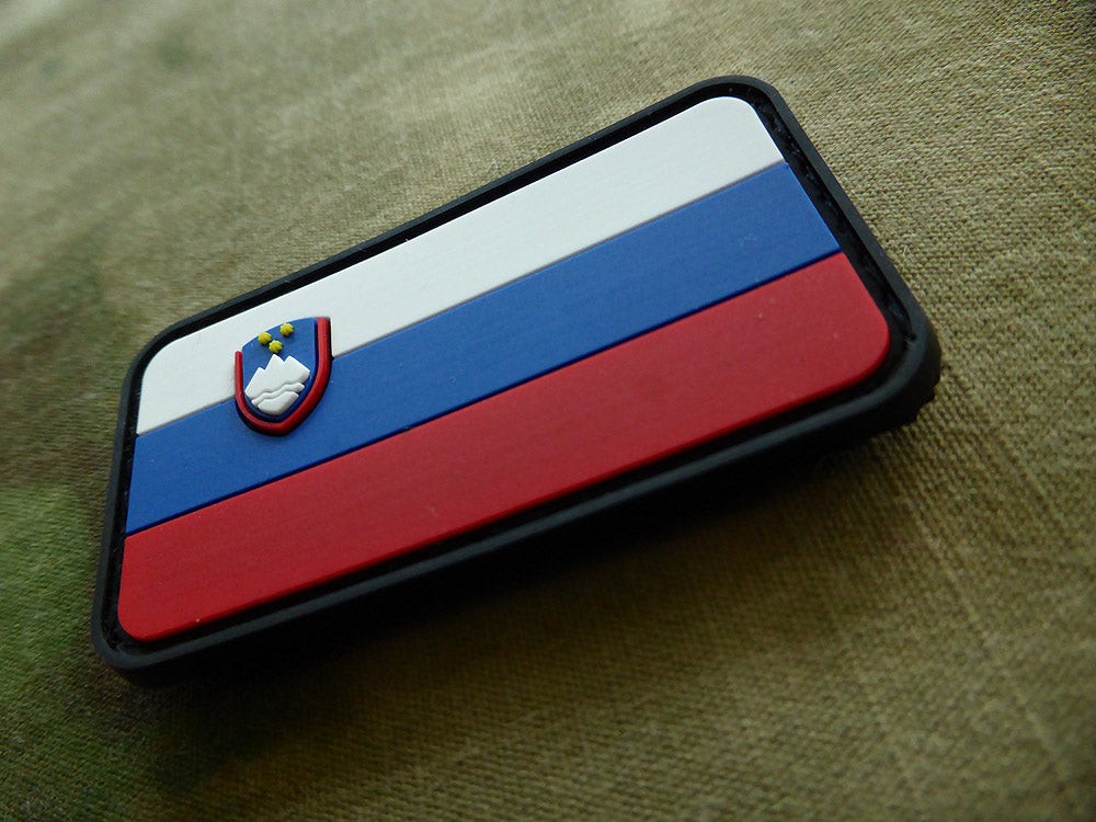 Slowenische Flagge Patch, Fullcolor / 3D Rubber patch - Patch Snatched
