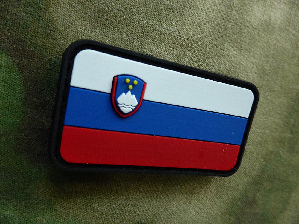 Slowenische Flagge Patch, Fullcolor / 3D Rubber patch - Patch Snatched