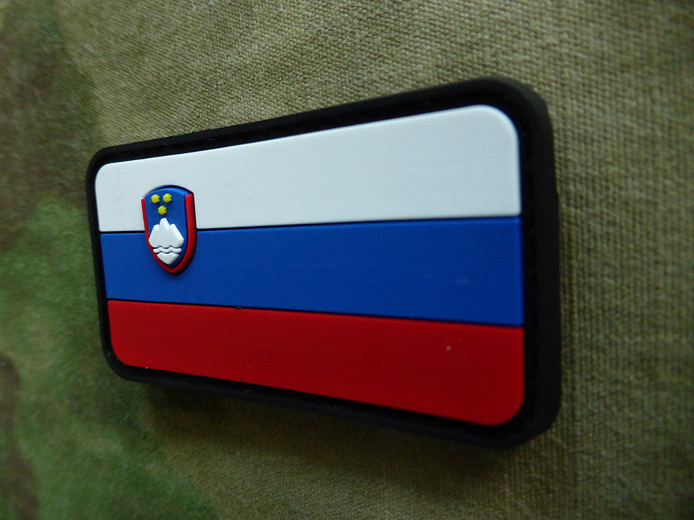 Slowenische Flagge Patch, Fullcolor / 3D Rubber patch - Patch Snatched
