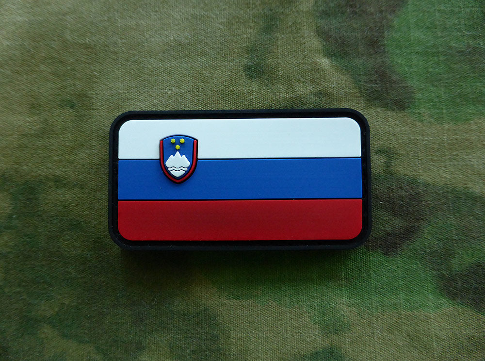 Slowenische Flagge Patch, Fullcolor / 3D Rubber patch - Patch Snatched