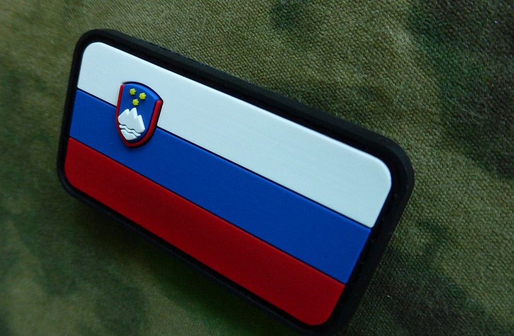 Slowenische Flagge Patch, Fullcolor / 3D Rubber patch - Patch Snatched