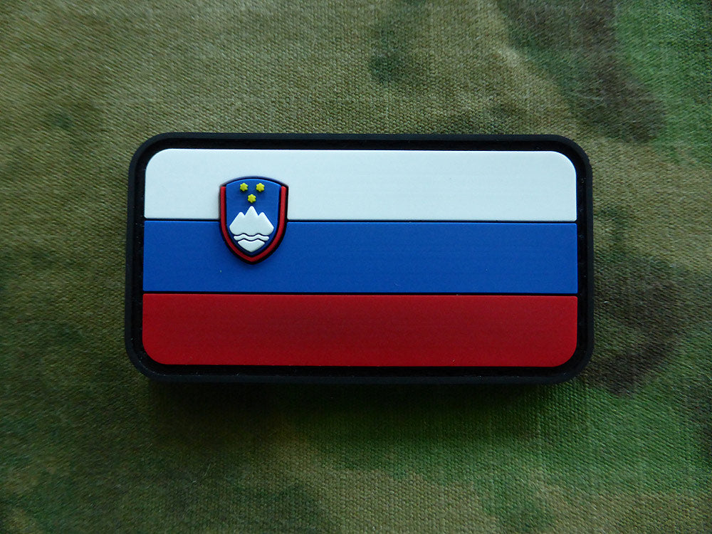 Slowenische Flagge Patch, Fullcolor / 3D Rubber patch - Patch Snatched