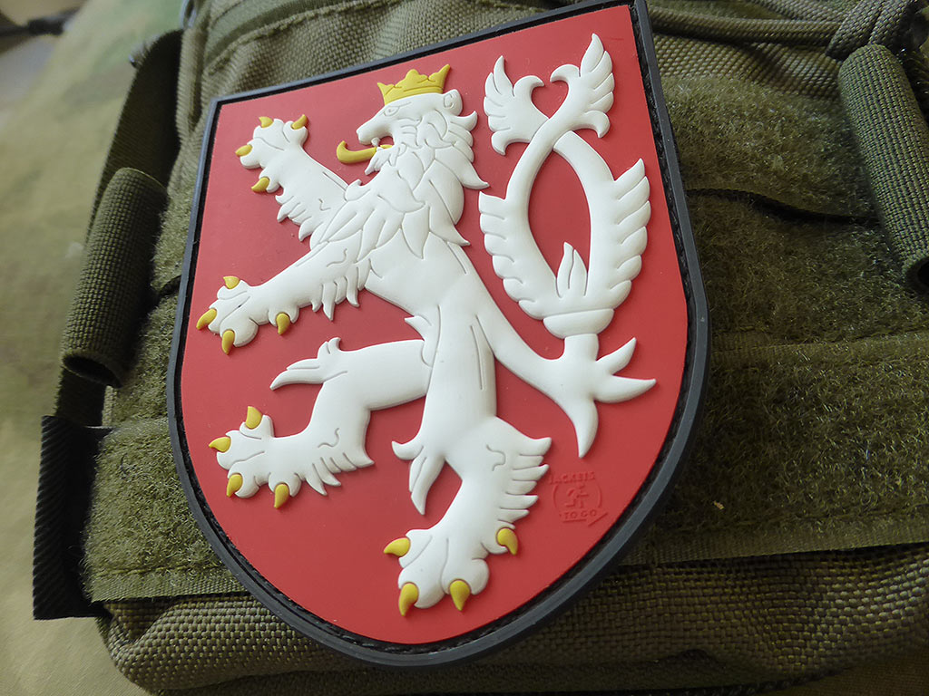 CZ Lion Shield Patch, fullcolor / 3D Rubber Patch - Patch Snatched