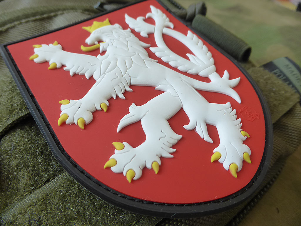 CZ Lion Shield Patch, fullcolor / 3D Rubber Patch - Patch Snatched
