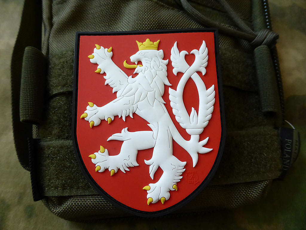 CZ Lion Shield Patch, fullcolor / 3D Rubber Patch - Patch Snatched
