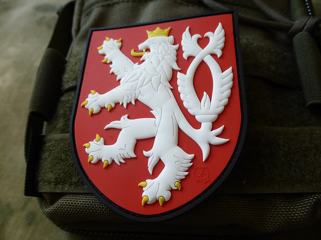 CZ Lion Shield Patch, fullcolor / 3D Rubber Patch - Patch Snatched