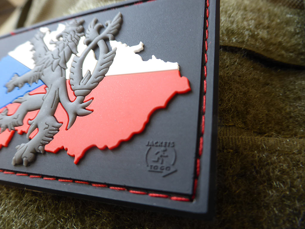 Lion CZ Flag Patch, fullcolor / 3D Rubber Patch - Patch Snatched