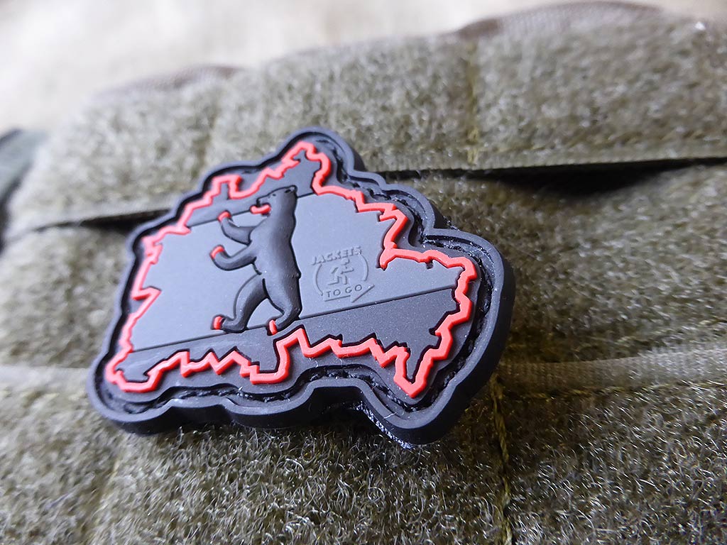 Berliner Bär Flaggen Patch, blackops / 3D Rubber patch - Patch Snatched