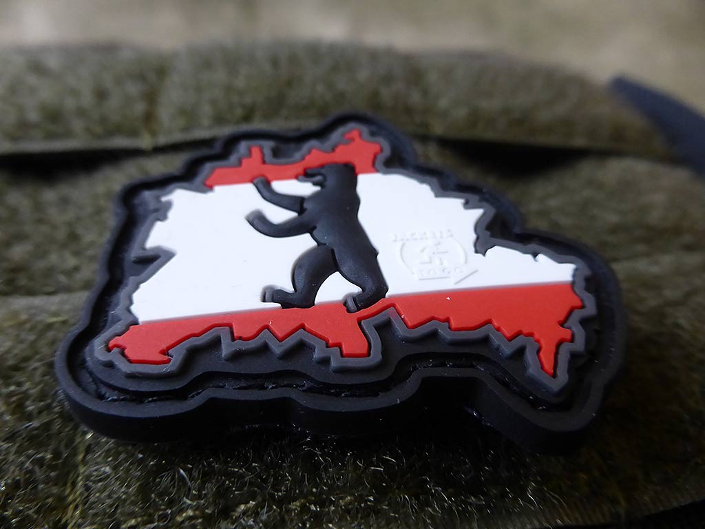 Berliner Bär Flaggen Patch, fullcolor / 3D Rubber patch - Patch Snatched