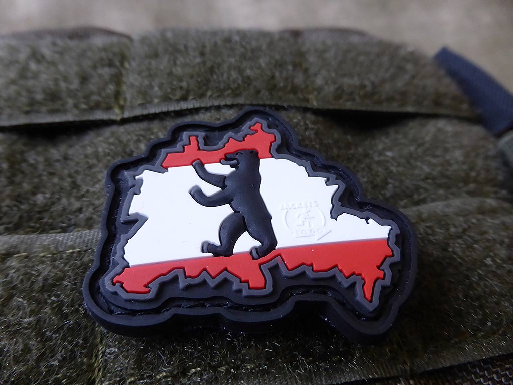 Berliner Bär Flaggen Patch, fullcolor / 3D Rubber patch - Patch Snatched