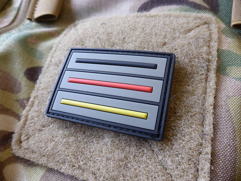 JTG 3 Linien Taktischer Deutschlandflagen Patch, 3c / steingrau oliv / JTG 3D Rubber Patch - Patch Snatched